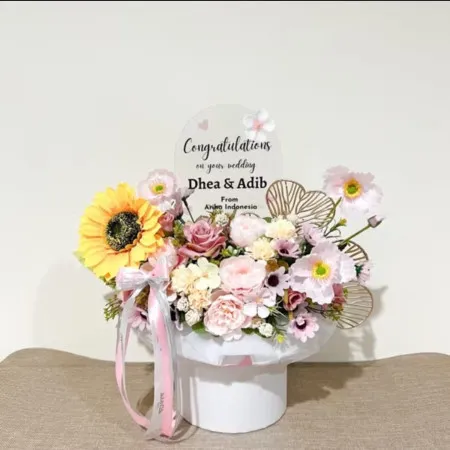 Bloom Box Akrilik Ucapan Wedding Cirebon